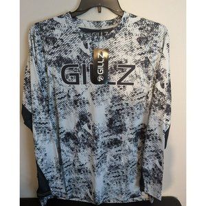 * Gillz Men's LS UV Tournament Series V2 Gray Grunge Print L/S Fishing Shirt XL